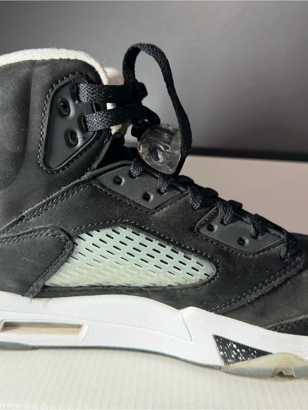 Jordan Air Jordan 5 Retro Black Cool Grey White Box Label size 8 1/2